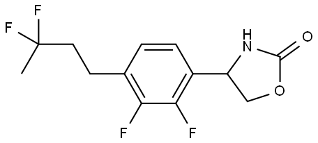 4-(4-(3,3-difluorobutyl)-2,3-difluorophenyl)oxazolidin-2-one Struktur