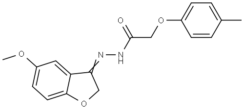 N'-(5-METHOXY-1-BENZOFURAN-3(2H)-YLIDENE)-2-(4-METHYLPHENOXY)ACETOHYDRAZIDE Struktur