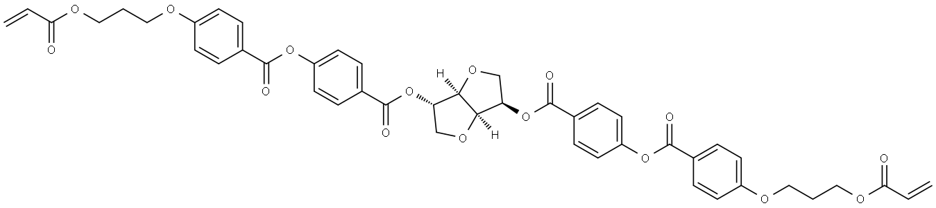 1,4:3,6-dianhydro-, 2,5-bis[4-[[4-[3-[(1-oxo-2-propen-1-yl)oxy]propoxy]benzoyl]oxy]benzoate] Struktur