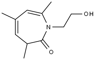 1-(2-HYDROXYETHYL)-3,5,7-TRIMETHYL-1,3-DIHYDRO-2H-AZEPIN-2-ONE Struktur