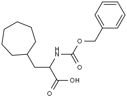 2-(((benzyloxy)carbonyl)amino)-3-cycloheptylpropanoic acid Struktur