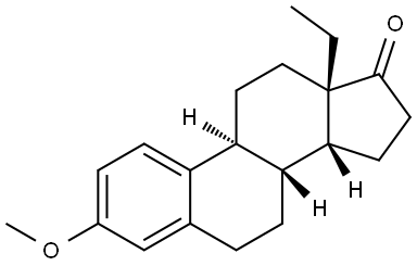 Gona-1,3,5(10)-trien-17-one, 13-ethyl-3-methoxy-, (14β)- Struktur