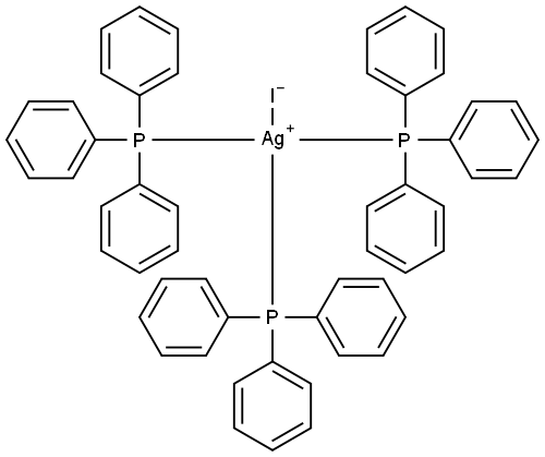 Iodotris(triphenylphosphine)silver(I) Struktur