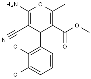 METHYL 6-AMINO-5-CYANO-4-(2,3-DICHLOROPHENYL)-2-METHYL-4H-PYRAN-3-CARBOXYLATE Struktur