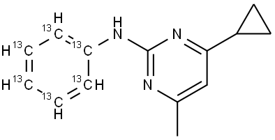 Cyprodinil-13C6 Struktur