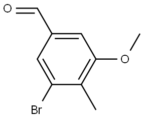 3-bromo-5-methoxy-4-methylbenzaldehyde Struktur