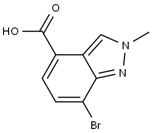 2H-Indazole-4-carboxylic acid, 7-bromo-2-methyl- Struktur