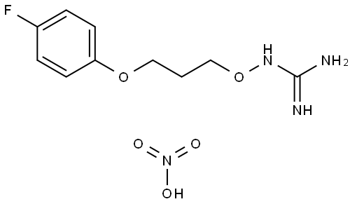 N-[3-(4-fluorophenoxy)propoxy]guanidine, nitrate salt Struktur