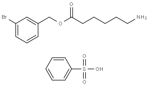 3-bromobenzyl 6-aminohexanoate benzenesulfonate Struktur