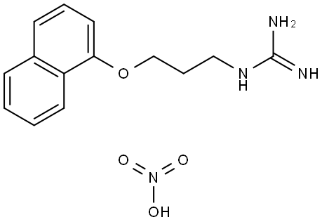 N-[3-(1-naphthyloxy)propyl]guanidine, nitrate salt Struktur