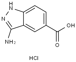 1H-Indazole-5-carboxylic acid, 3-amino-, hydrochloride (1:1) Struktur