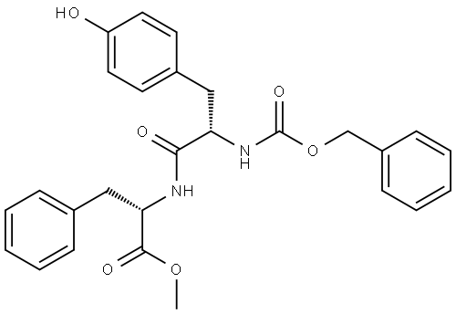 L-Phenylalanine, N-[(phenylmethoxy)carbonyl]-L-tyrosyl-, methyl ester Struktur