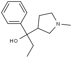 1-(1-methyl-3-pyrrolidinyl)-1-phenyl-1-propanol Struktur