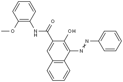 3-HYDROXY-4-PHENYLAZO-NAPHTHALENE-2-CARBOXYLIC ACID (2-METHOXY-PHENYL)-AMIDE Struktur