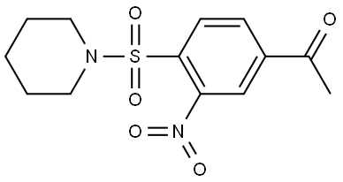 1-[3-Nitro-4-(1-piperidinylsulfonyl)phenyl]ethanone Struktur