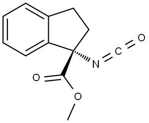 methyl (S)-1-isocyanato-2,3-dihydro-1H-indene-1-carboxylate Struktur