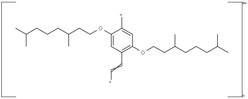 POLY[2,5-BIS(3',7'-DIMETHYLOCTYLOXY)-1,4-PHENYLENEVINYLENE] Struktur