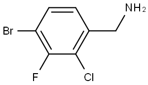 4-Bromo-2-chloro-3-fluorobenzenemethanamine Struktur