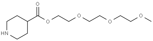 4-Piperidinecarboxylic acid, 2-[2-(2-methoxyethoxy)ethoxy]ethyl ester Struktur