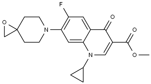 methyl 1-cyclopropyl-6-fluoro-4-oxo-7-(1-oxa-6-azaspiro[2.5]octan-6-yl)-1,4-dihydroquinoline-3-carboxylate Structure