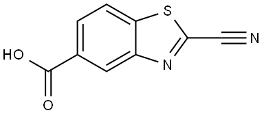 5-Benzothiazolecarboxylic acid, 2-cyano- Struktur