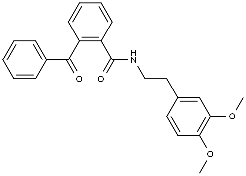 Benzamide, 2-benzoyl-N-[2-(3,4-dimethoxyphenyl)ethyl]- Struktur