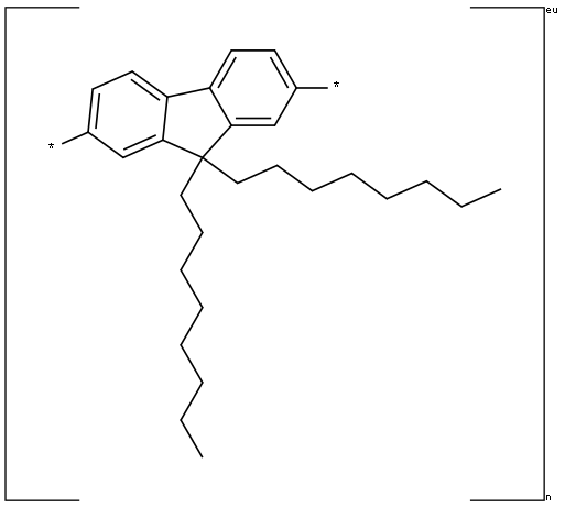 Poly(9,9-dioctyl-9H-fluorene-2,7-diyl) Struktur