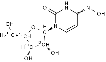 β-D -N4 -Hydroxycytidine 13C5Q: What is 
β-D -N4 -Hydroxycytidine 13C5 Q: What is the CAS Number of 
β-D -N4 -Hydroxycytidine 13C5 Struktur