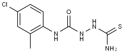 1-(N-(4-CHLORO-2-METHYLPHENYL)CARBAMOYL)THIOSEMICARBAZIDE Struktur