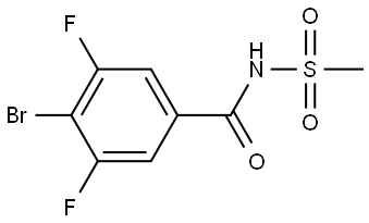 4-Bromo-3,5-difluoro-N-(methylsulfonyl)benzamide Struktur