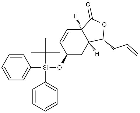 (3R,3AS,5R,7AR)-3-ALLYL-5-{[TERT-BUTYL(DIPHENYL)SILYL]OXY}-3A,4,5,7A-TETRAHYDRO-2-BENZOFURAN-1(3H)-ONE Struktur