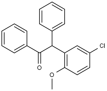 2-(5-chloro-2-methoxyphenyl)-1,2-diphenylethan-1-one Struktur