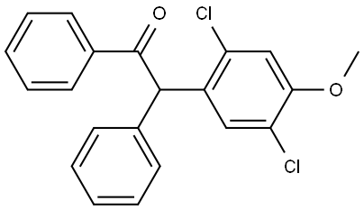 2-(2,5-dichloro-4-methoxyphenyl)-1,2-diphenylethan-1-one Struktur