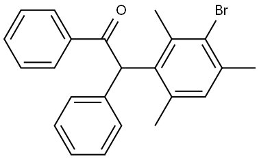 2-(3-bromo-2,4,6-trimethylphenyl)-1,2-diphenylethan-1-one Struktur