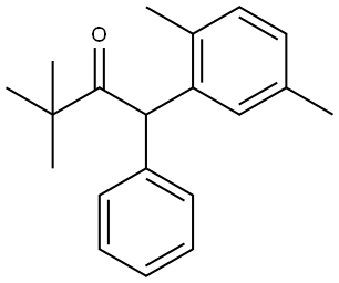 1-(2,5-dimethylphenyl)-3,3-dimethyl-1-phenylbutan-2-one Struktur