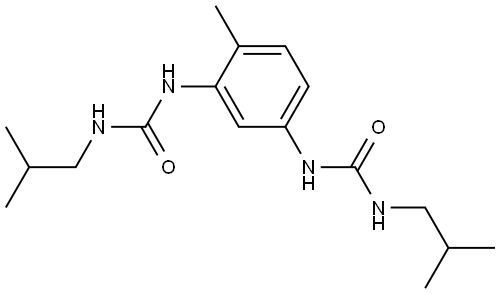 1-(2-Methyl-5-{[(2-methylpropyl)carbamoyl]amino}phenyl)-3-(2-methylpropyl)urea Struktur