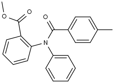 Benzoic acid, 2-[(4-methylbenzoyl)phenylamino]-, methyl ester Struktur