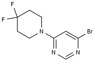 4-bromo-6-(4,4-difluoropiperidin-1-yl)pyrimidine Struktur