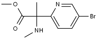 methyl 2-(5-bromopyridin-2-yl)-2-(methylamino)propanoate Struktur