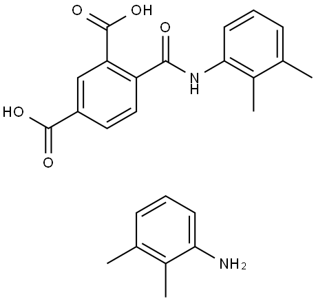 4-(N-(2,3-XYLYL)CARBAMOYL)ISOPHTHALIC ACID, 2,3-DIMETHYLANILINE SALT Struktur