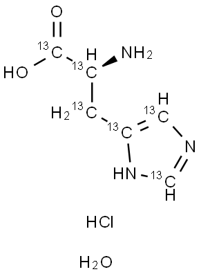 L-HISTIDINE:HCL:H2O  (<5% D)(13C6, 97-99%) Struktur