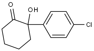 2-(4-chlorophenyl)-2-hydroxycyclohexan-1-one Struktur