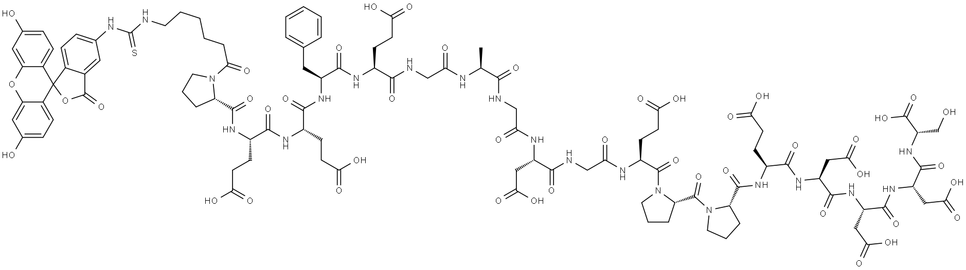 FITC-εAhx-HHV-2 Envelope Glycoprotein G (561-578) Struktur