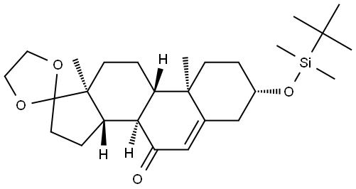 Androst-5-ene-7,17-dione, 3-[[(1,1-dimethylethyl)dimethylsilyl]oxy]-, cyclic 17-(1,2-ethanediyl acetal), (3β)-