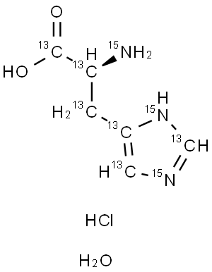 L-Histidine Hydrochloride Hydrate (<5% D) (13C6, 97-99%) Struktur