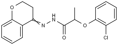 2-(2-CHLOROPHENOXY)-N'-[2,3-DIHYDRO-4H-CHROMEN-4-YLIDENE]PROPANOHYDRAZIDE Struktur