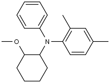 Benzenamine, N-(2-methoxycyclohexyl)-2,4-dimethyl-N-phenyl- Struktur