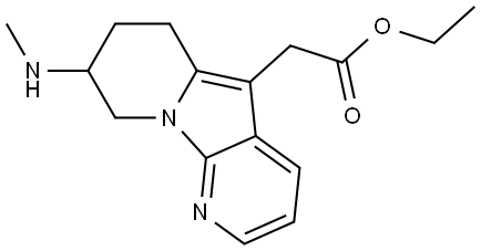 Ethyl 6,7,8,9-tetrahydro-8-(methylamino)pyrido[3,2-b]indolizine-5-acetate Struktur