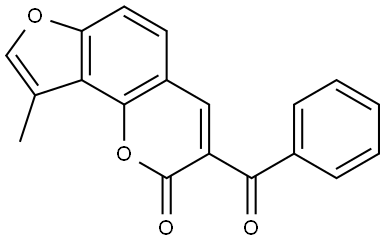 3-Benzoyl-9-methyl-2H-furo[2,3-h]-1-benzopyran-2-one Struktur