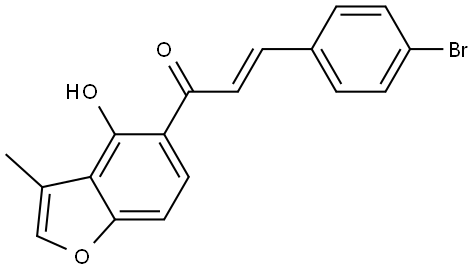 (2E)-3-(4-Bromophenyl)-1-(4-hydroxy-3-methyl-5-benzofuranyl)-2-propen-1-one Struktur